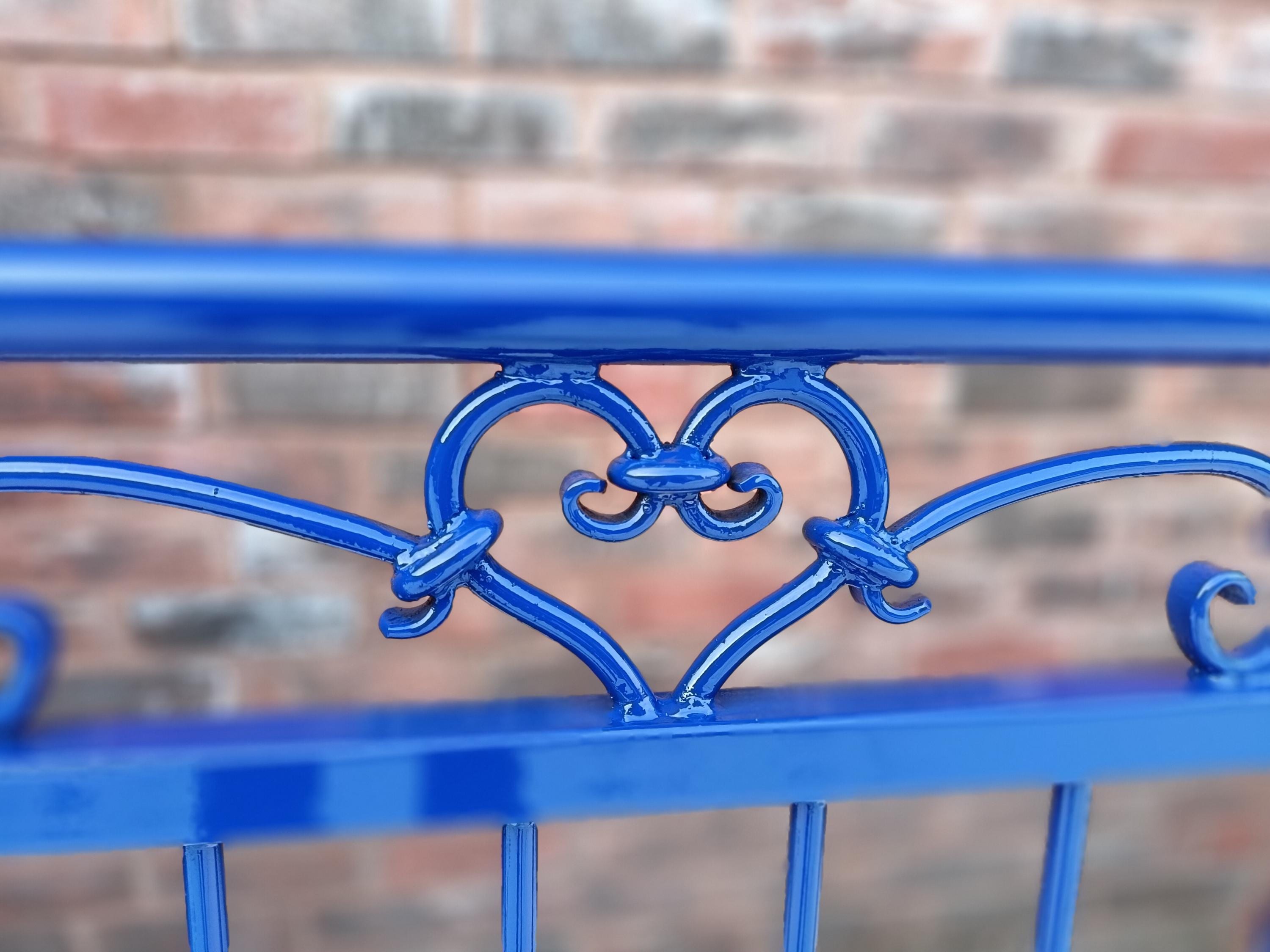 Custom made Wrought Iron Juliet Balcony - Heart Design - Powder coated. 5