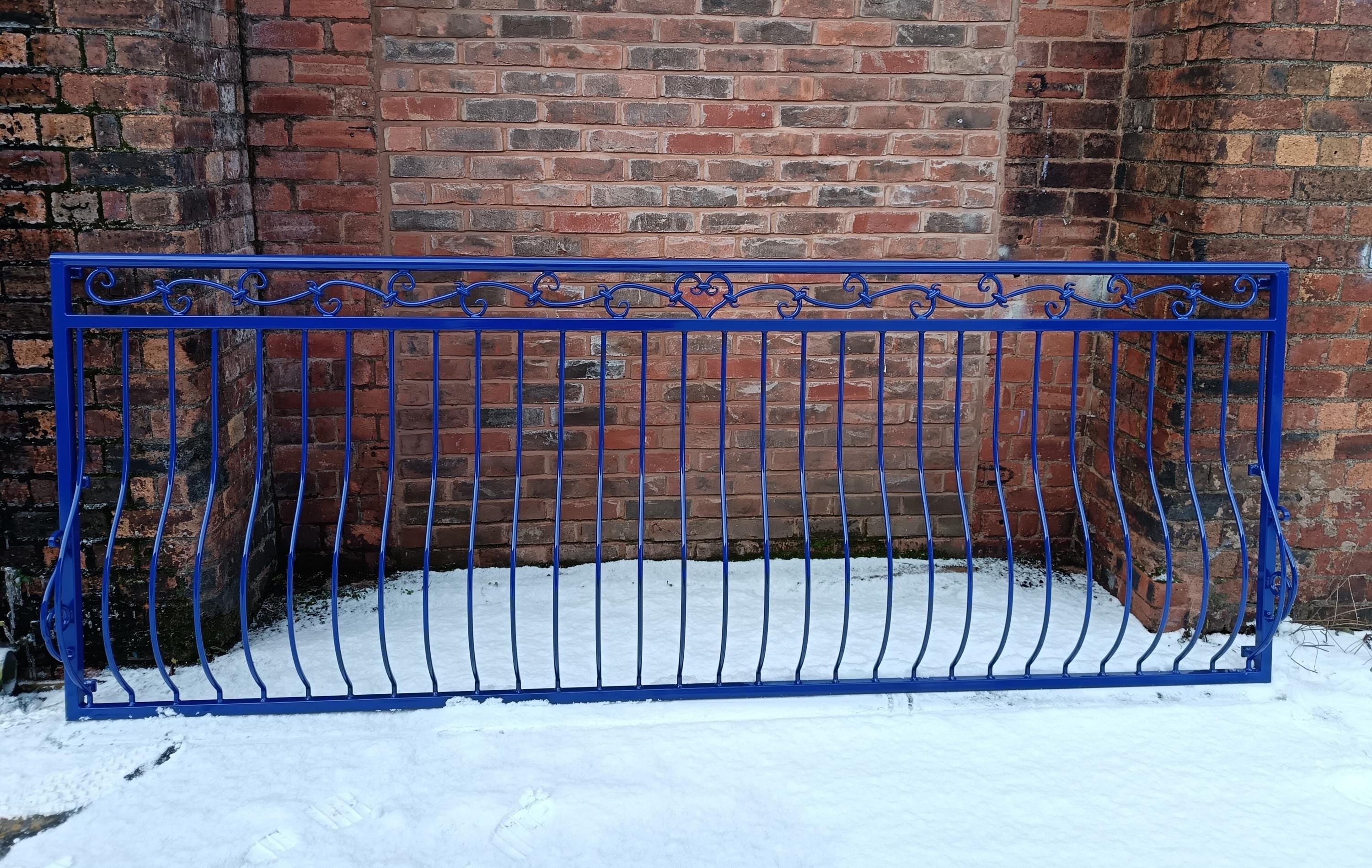 Custom made Wrought Iron Juliet Balcony - Heart Design - Powder coated. 5
