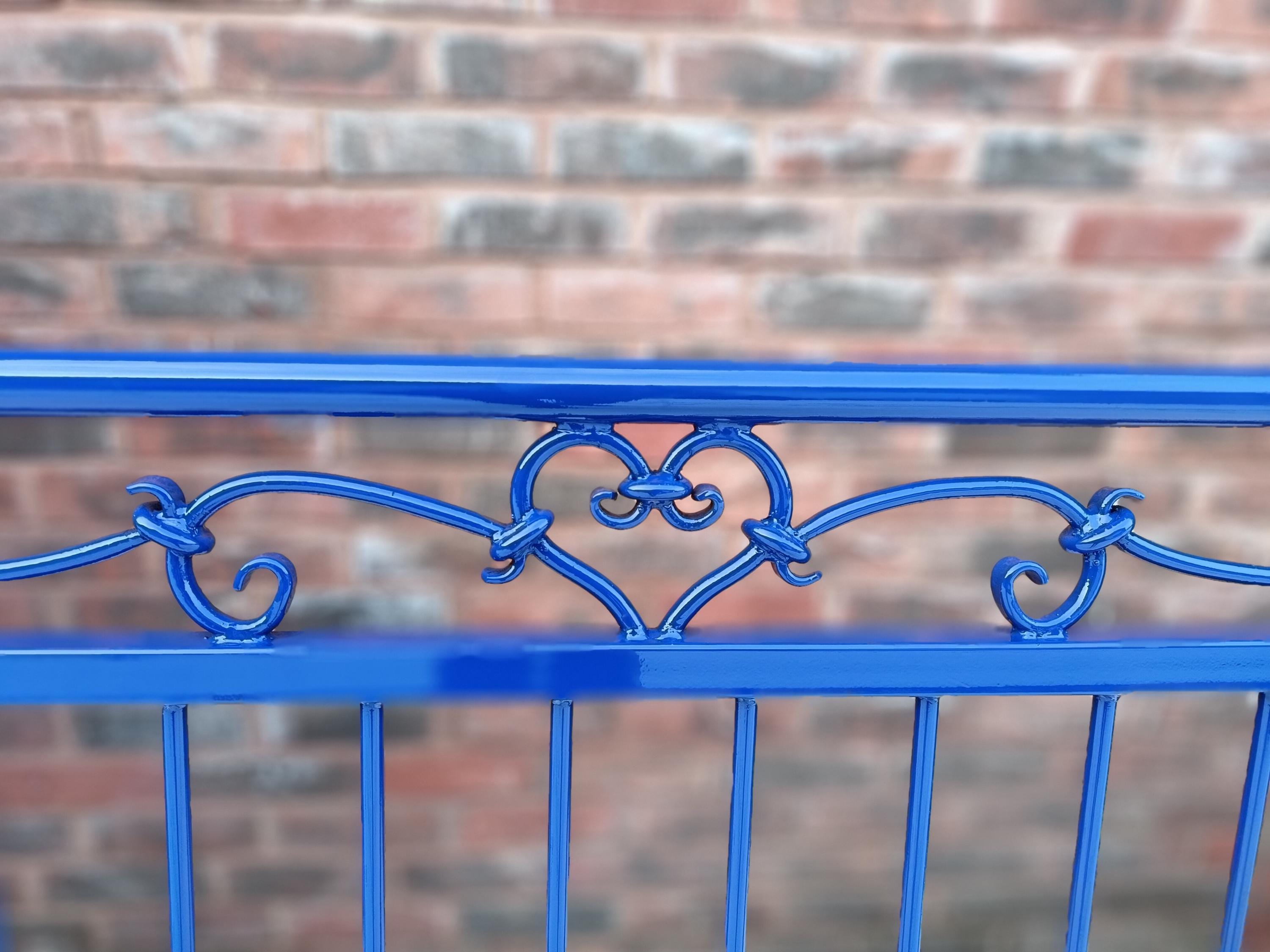 Custom made Wrought Iron Juliet Balcony - Heart Design - Powder coated. 5