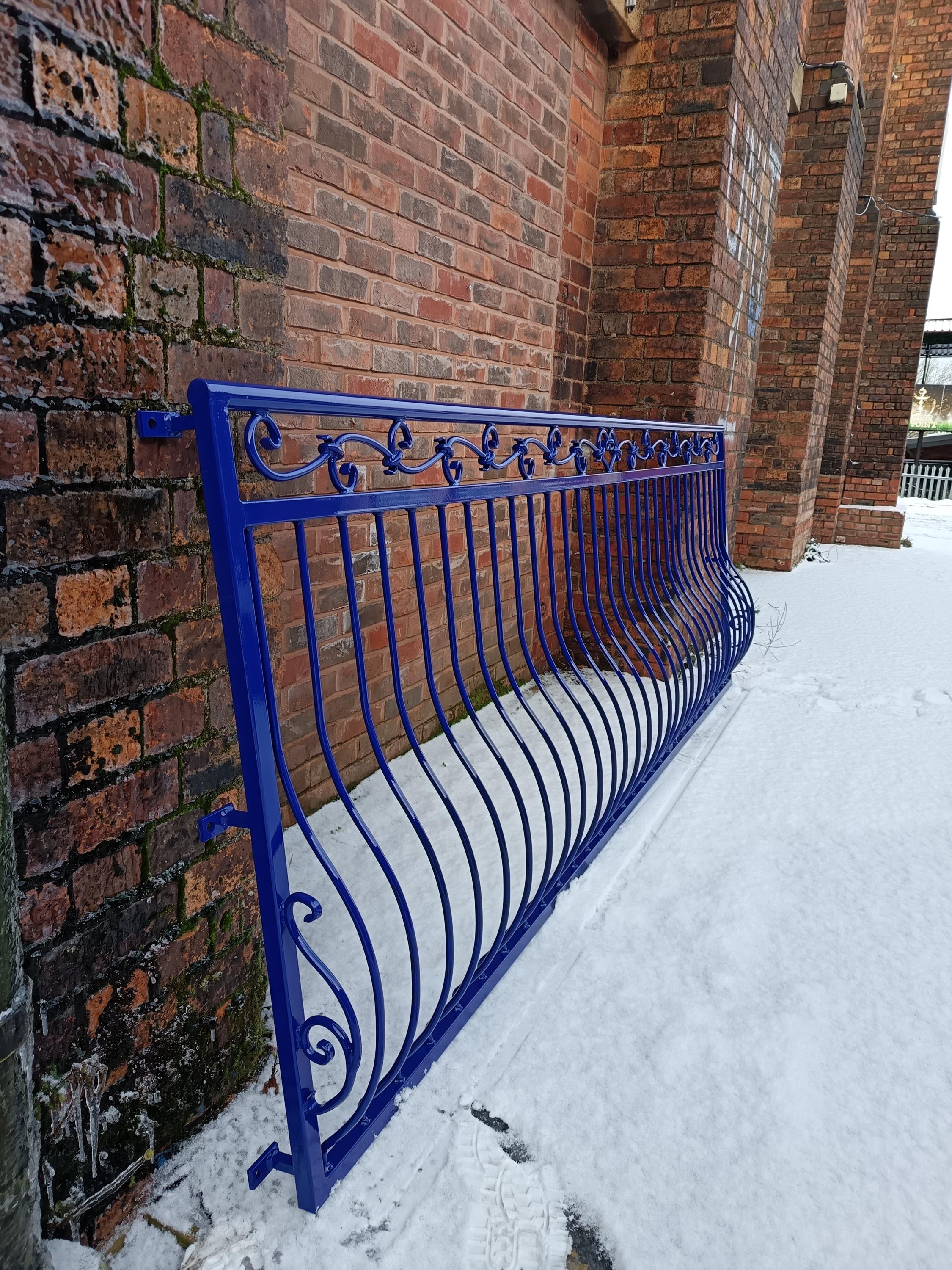 Custom made Wrought Iron Juliet Balcony - Heart Design - Powder coated. 5
