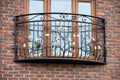 Bespoke Wrought Iron Juliet Balcony with Mesh Floor - Made to measure - Oak tree Design. 22