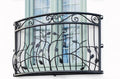 Bespoke Wrought Iron Juliet Balcony with Mesh Floor - Oak Leaf Design. 30