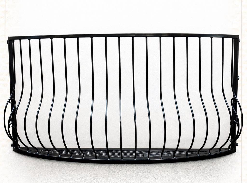 Bespoke Wrought Iron Juliet Balcony with Mesh Floor. 18