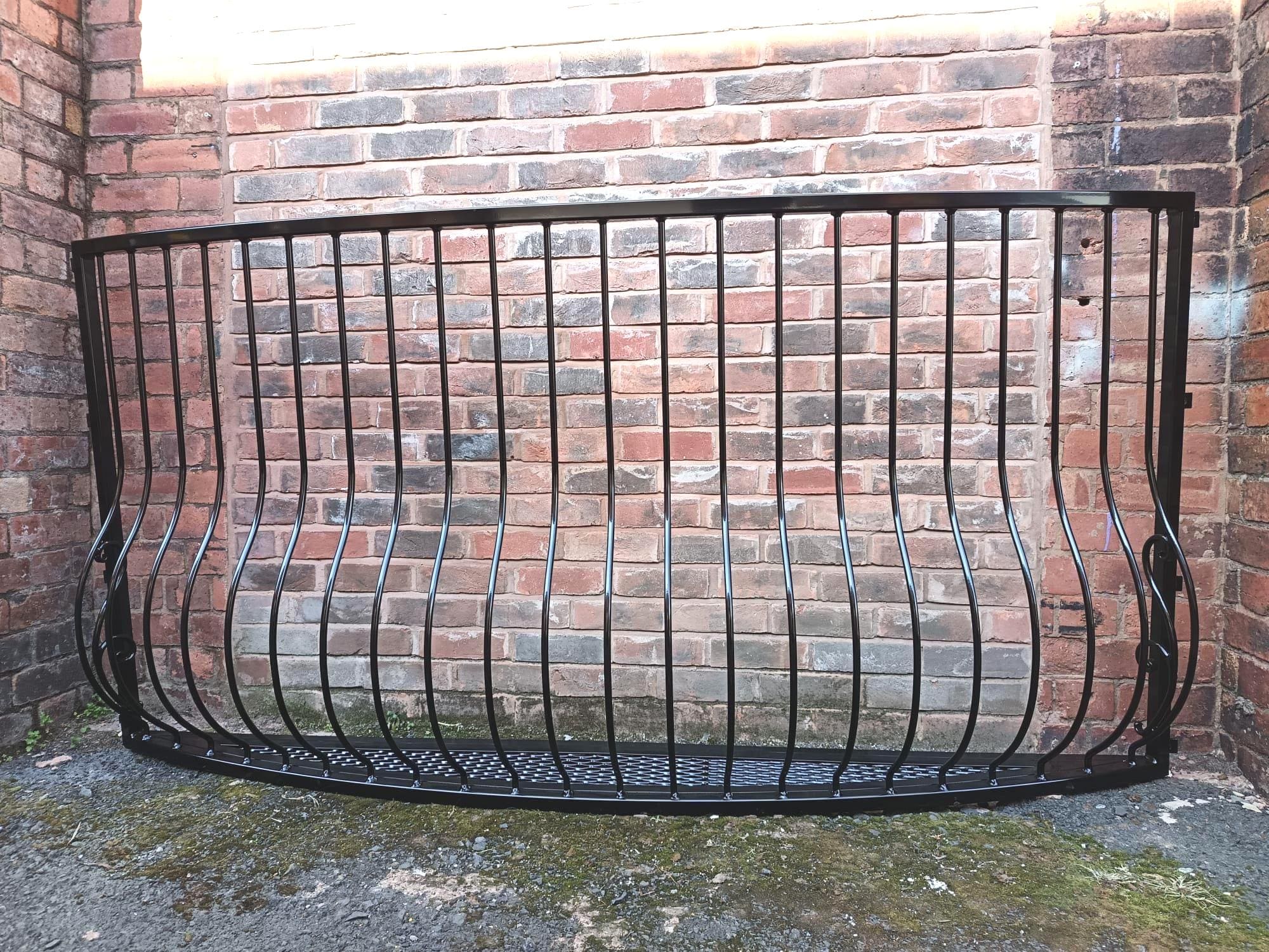 Bespoke Wrought Iron Juliet Balcony with Mesh Floor. 18