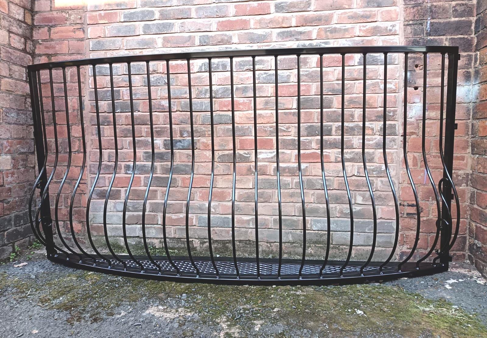 Bespoke Wrought Iron Juliet Balcony with Mesh Floor. 18