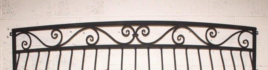 Bespoke Wrought Iron Juliet Balcony with Mesh Floor - Scrolls Design. 25