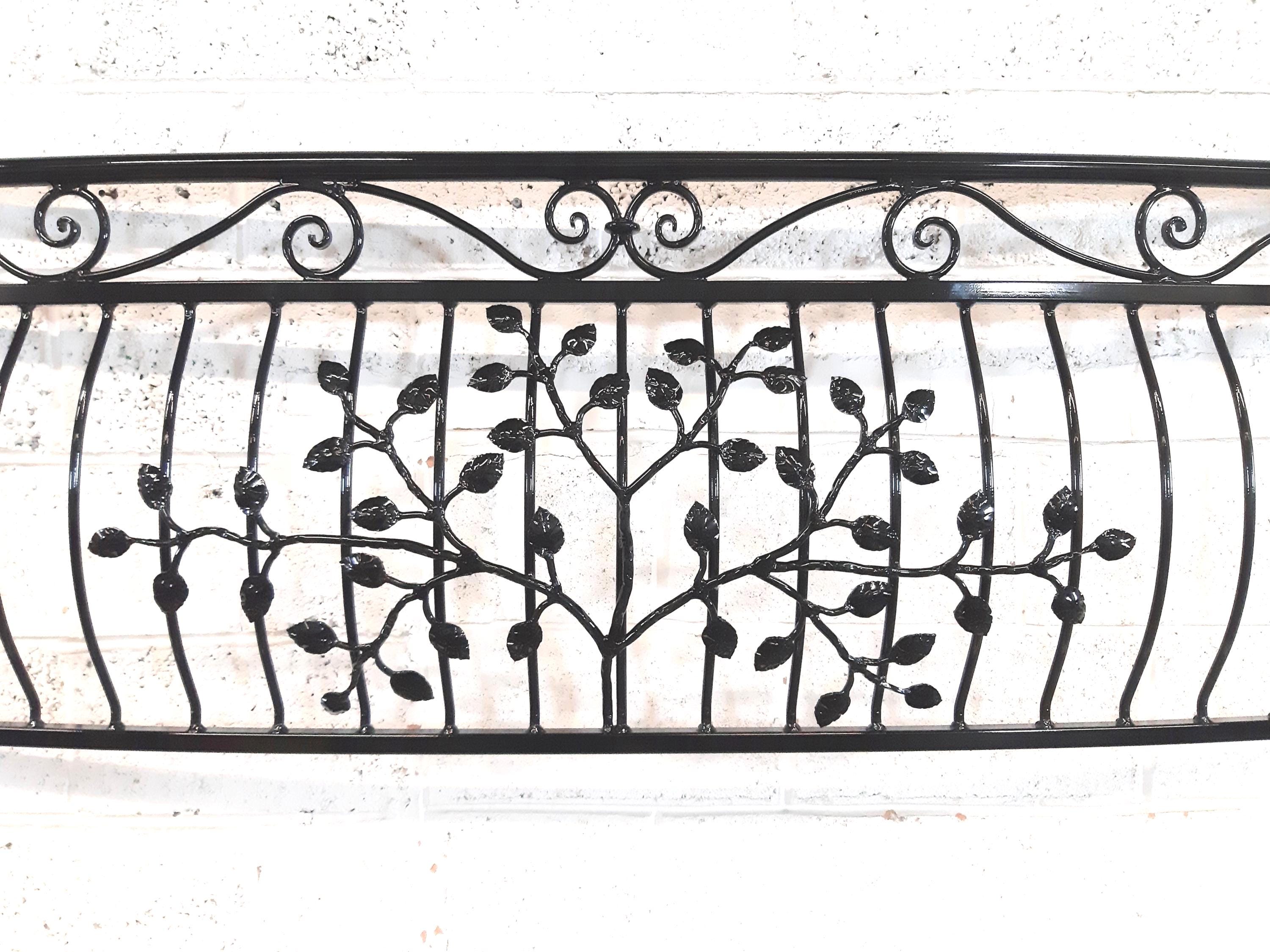 Made to measure Juliet balcony - Wrought iron, Leaves Design. 81