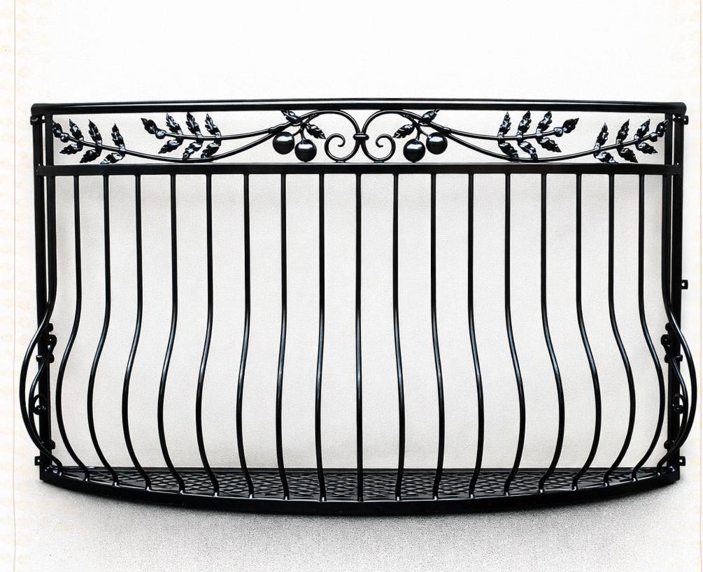 Bespoke Wrought Iron Juliet Balcony with Mesh Floor - Made to measure. 27