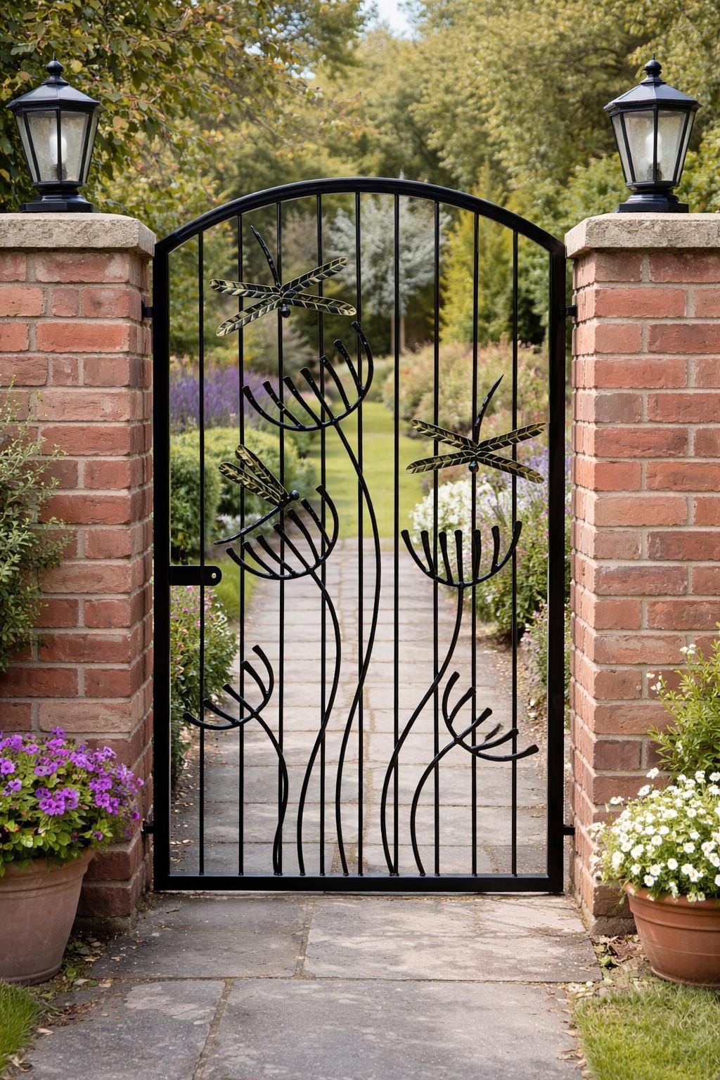 Made To Order Heavy Duty Garden Gate - Dragonfly Design. 38