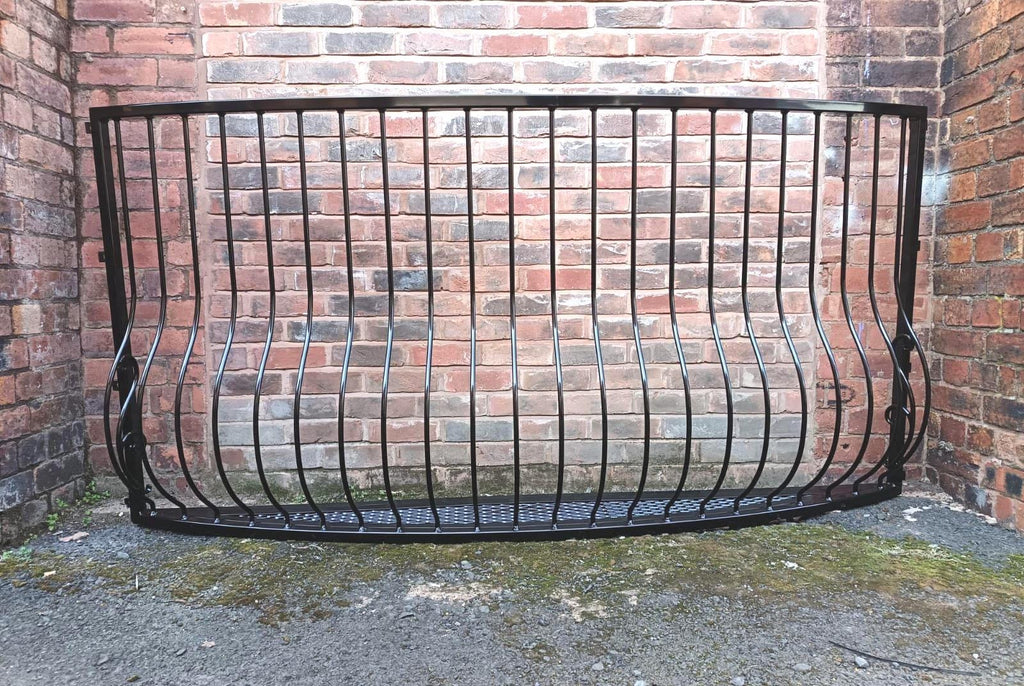Bespoke Wrought Iron Juliet Balcony with Mesh Floor. 18
