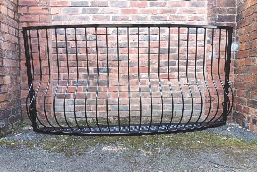 Bespoke Wrought Iron Juliet Balcony with Mesh Floor. 18