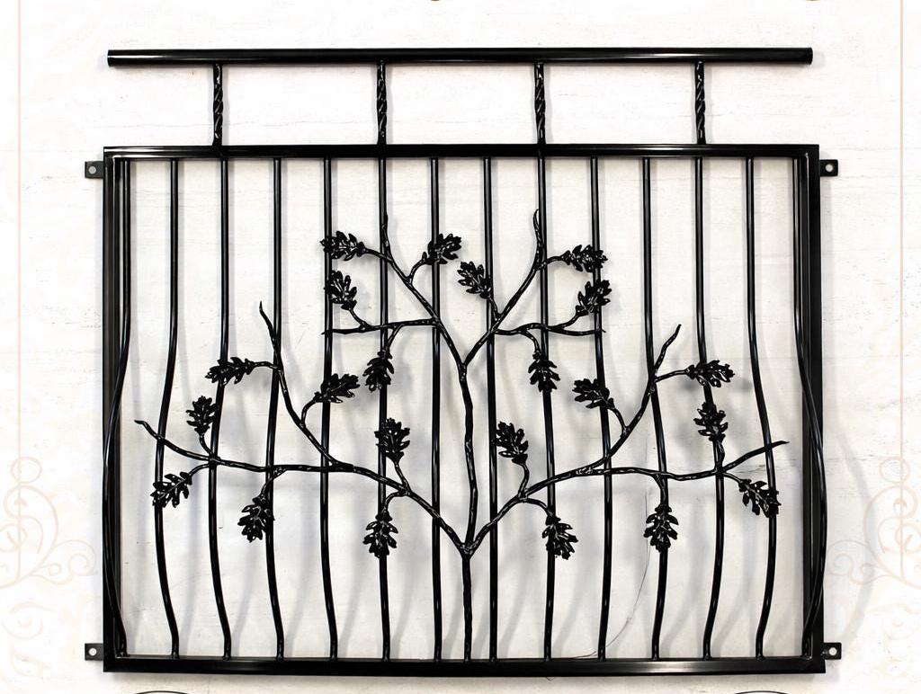 Made to measure Wrought iron Juliet balcony - Oak leaves Design. 10