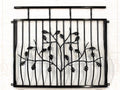 Made to measure Wrought iron Juliet balcony - Oak leaves Design. 10