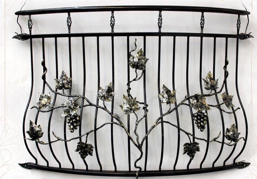Hand Forged Juliet Balcony - Grape Leaves & Clusters. 14