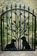 Hand Forged Wrought Iron Garden Gate - Dogs & Oak tree Design. 30