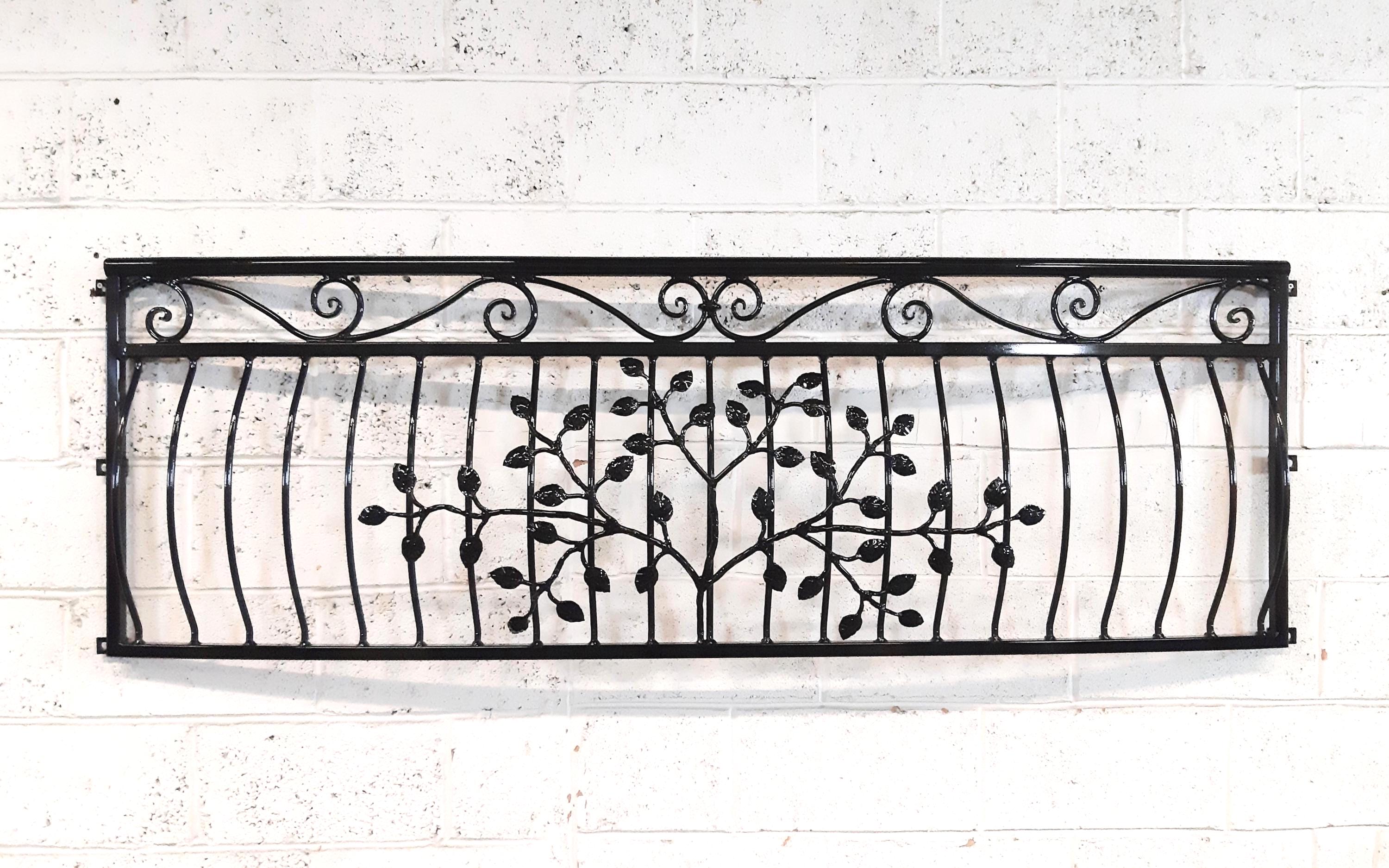 Made to measure Juliet balcony - Wrought iron, Leaves Design. 81