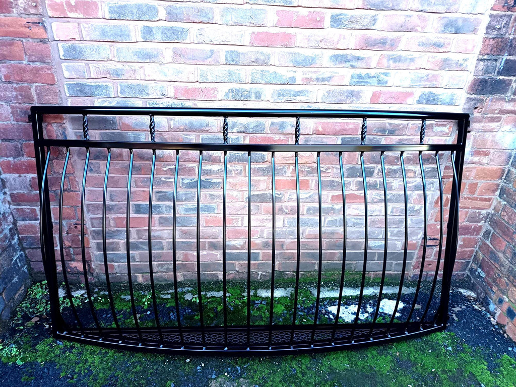 Bespoke Wrought Iron Juliet Balcony with Mesh Floor. 82