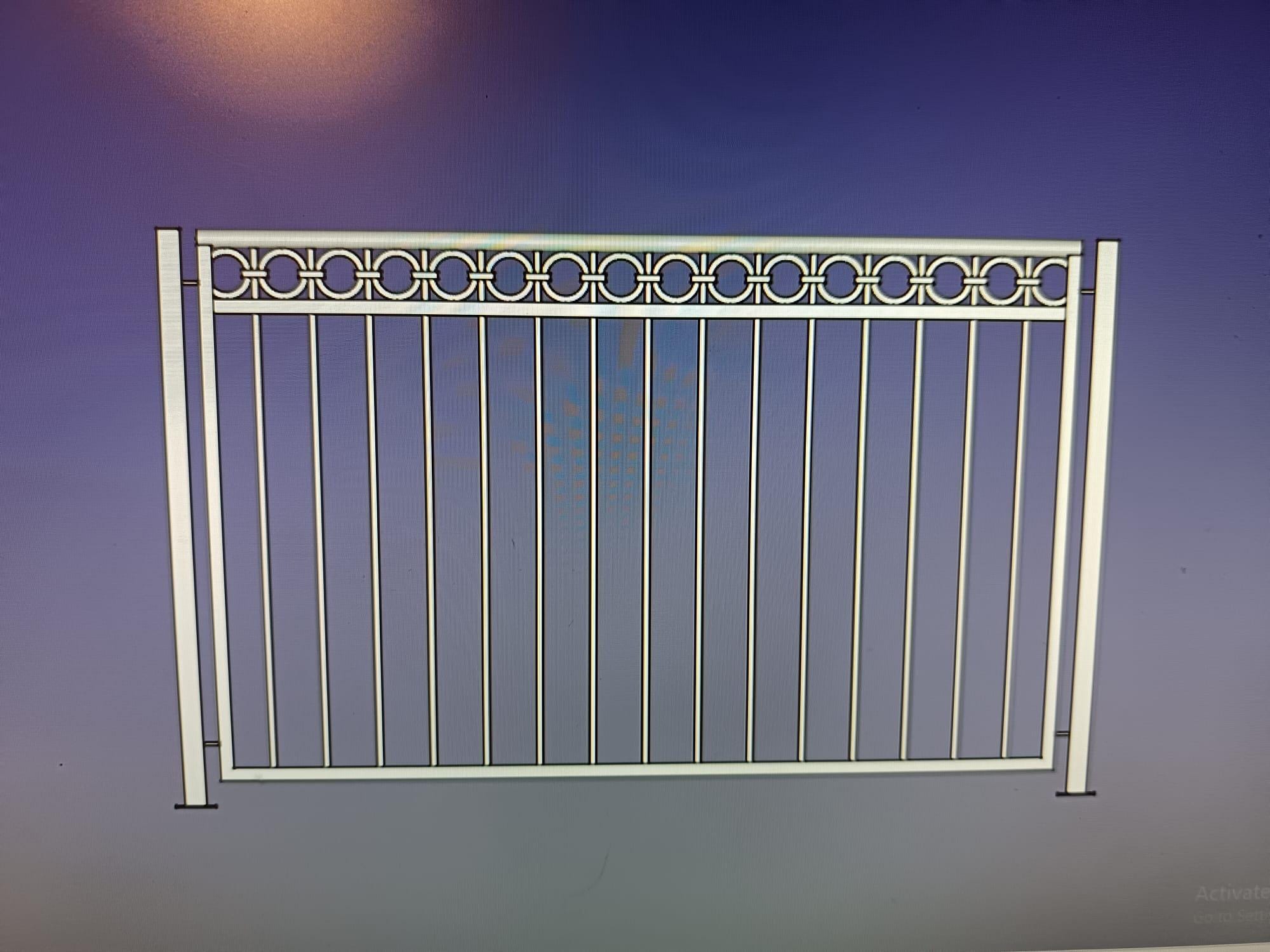 Modern Custom made Juliet balcony - Wrought iron. 6