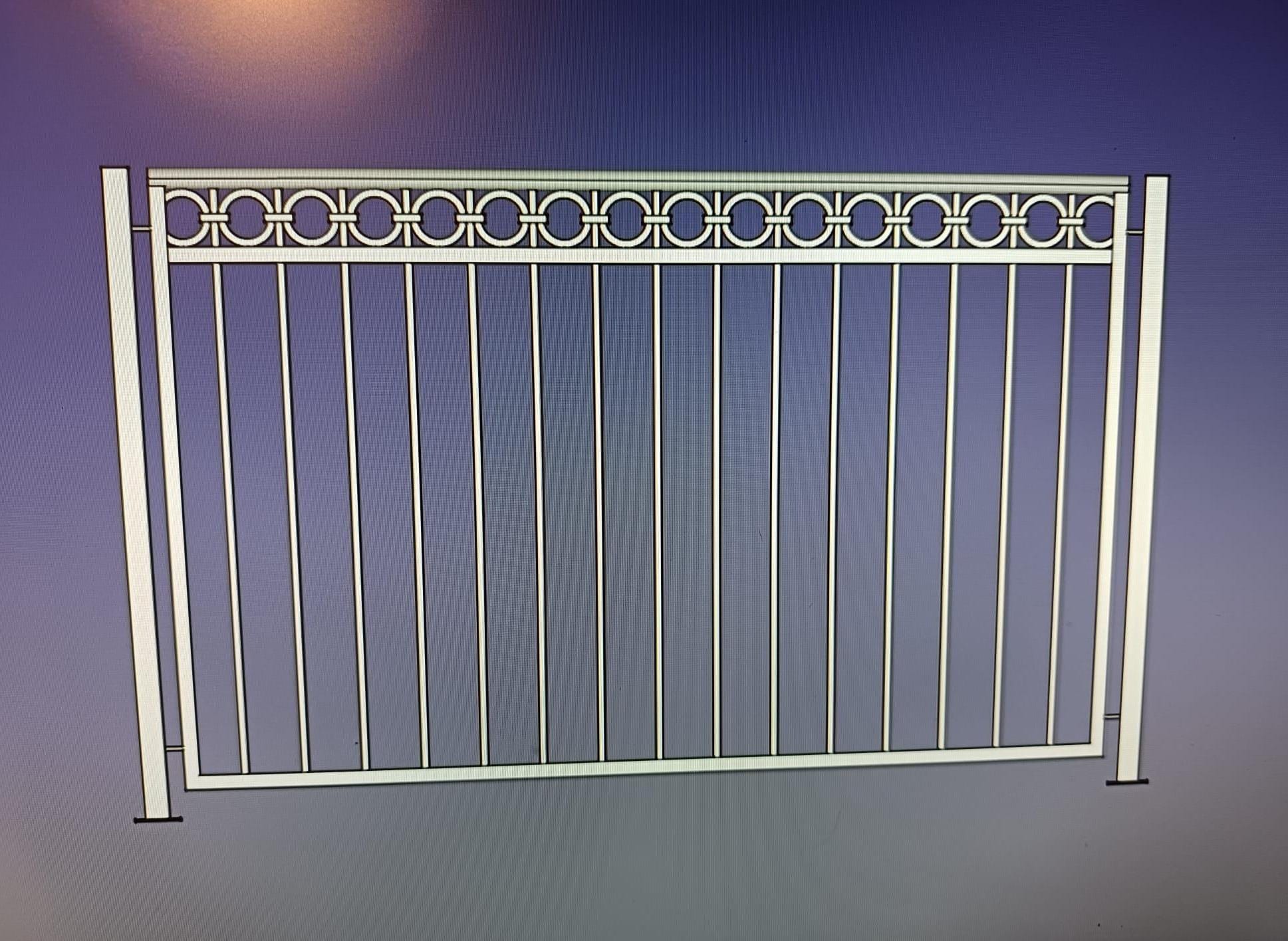 Modern Custom made Juliet balcony - Wrought iron. 6