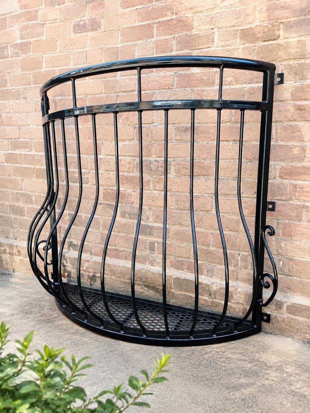 Made to measure Wrought Iron Juliet Balcony with Mesh Floor. 80