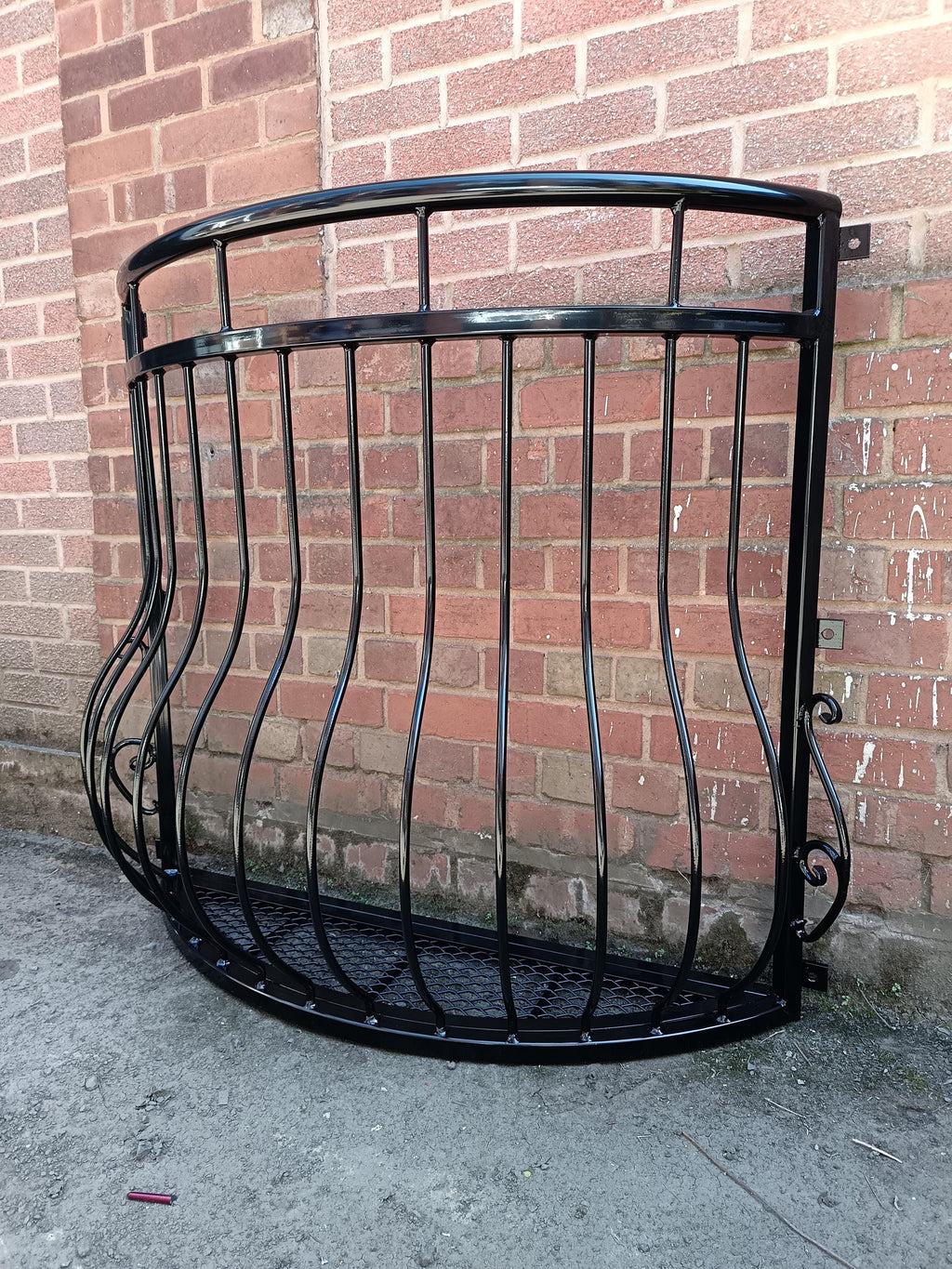 Made to measure Wrought Iron Juliet Balcony with Mesh Floor. 80