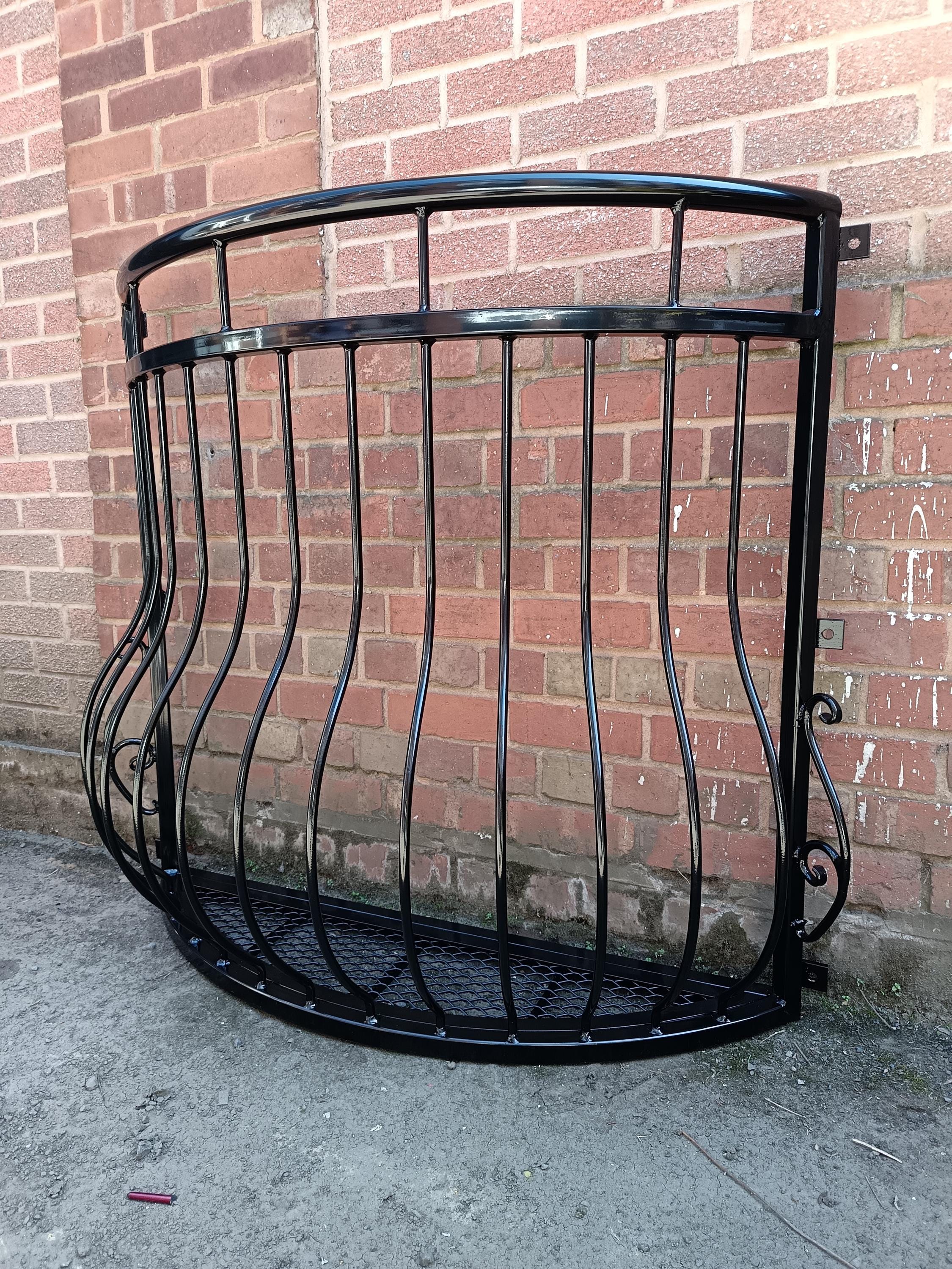 Made to measure Wrought Iron Juliet Balcony with Mesh Floor. 80