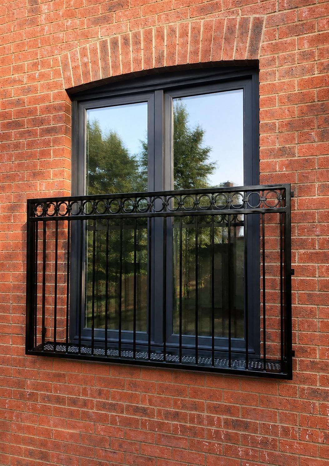Made  to measure Juliet balcony with mesh floor. 89
