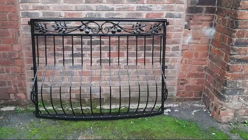 Bespoke Wrought Iron Juliet Balcony with Mesh Floor - Made to measure. 27