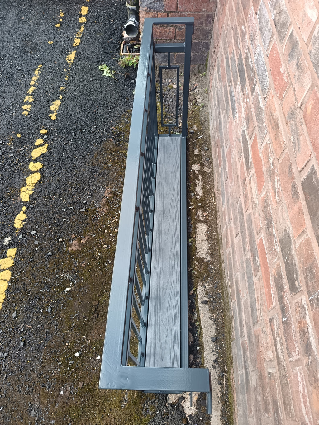 Hand forged Juliet balcony with composite decking floor. 88