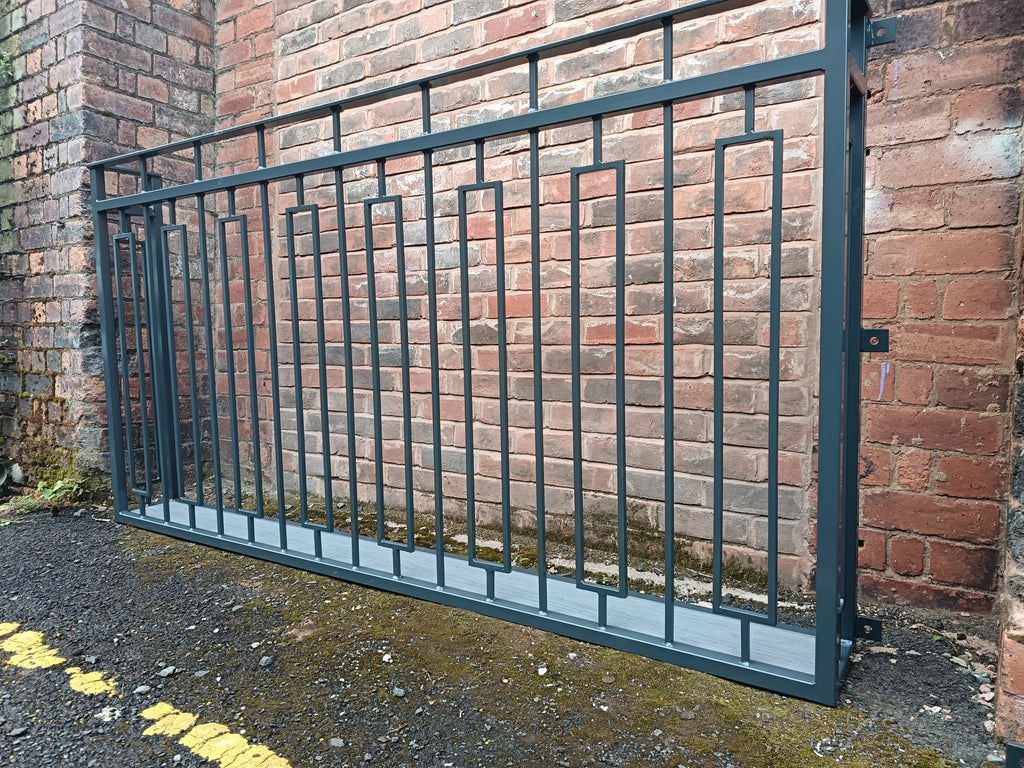Hand forged Juliet balcony with composite decking floor. 88